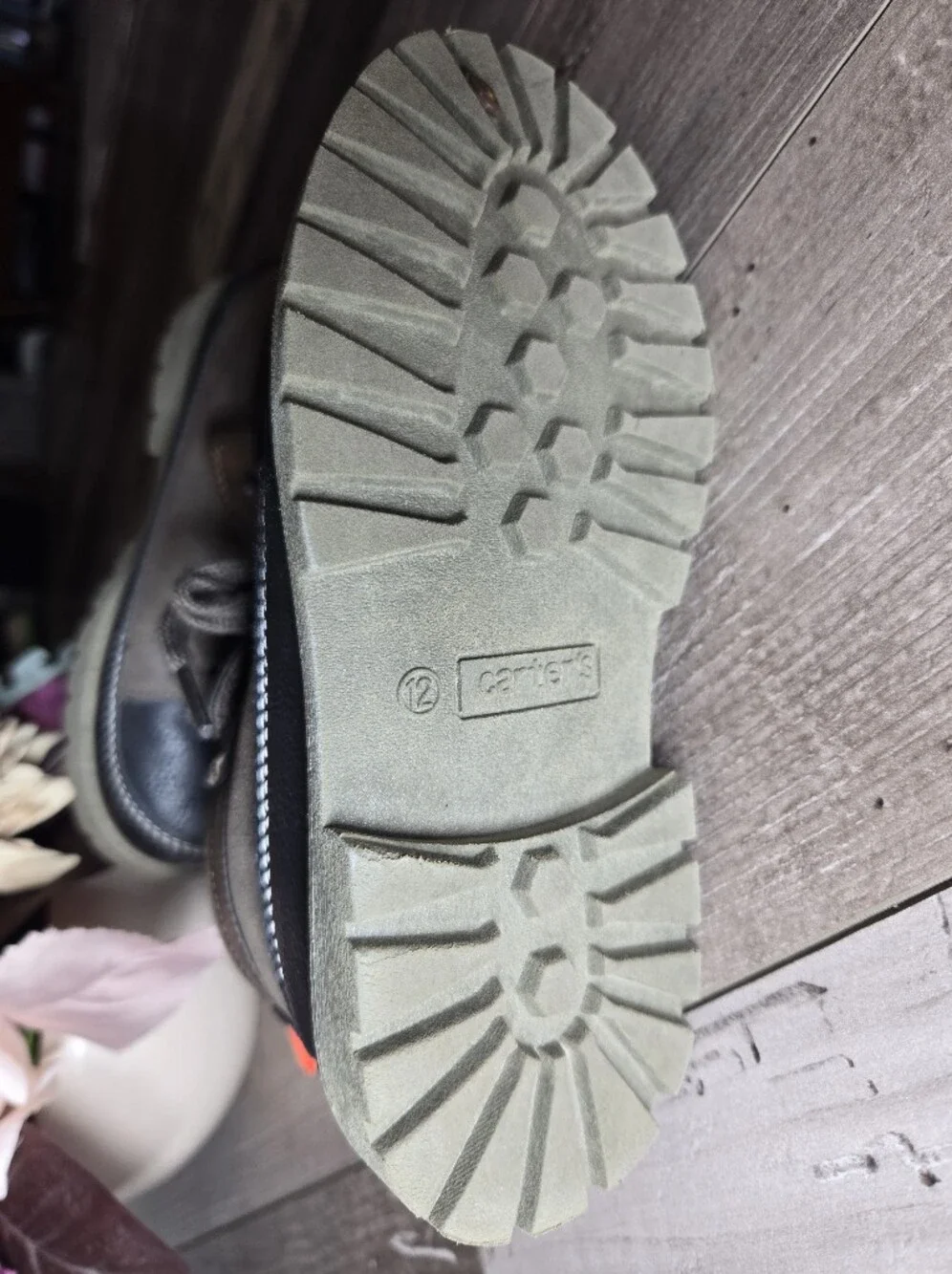 Carter’s Boys Size 12 Ronald Beige & Black Outdoor Boots